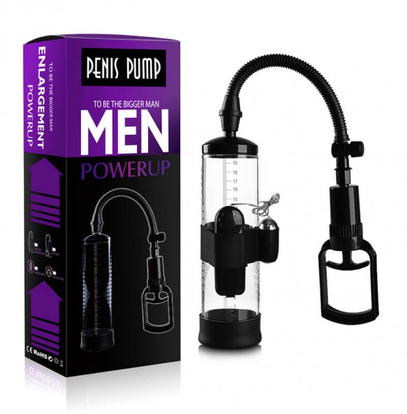 Manual Enlargement Vibration Vacuum Penis Pump (Battery - Black)